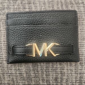Michael Kors Black Card Holder with Gold Logo